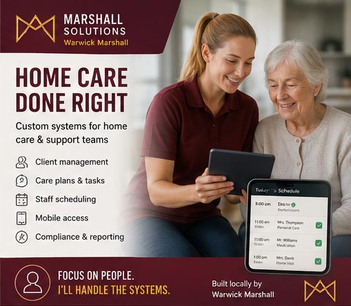 Home care operations — client plans and staff scheduling