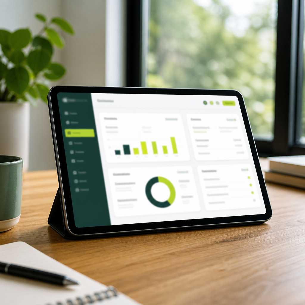 Custom business app on a tablet